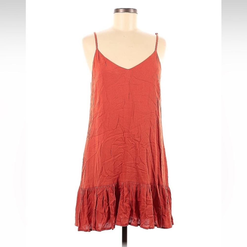 Lulu’s Drop Waist Burnt Orange Sleeveless Dress